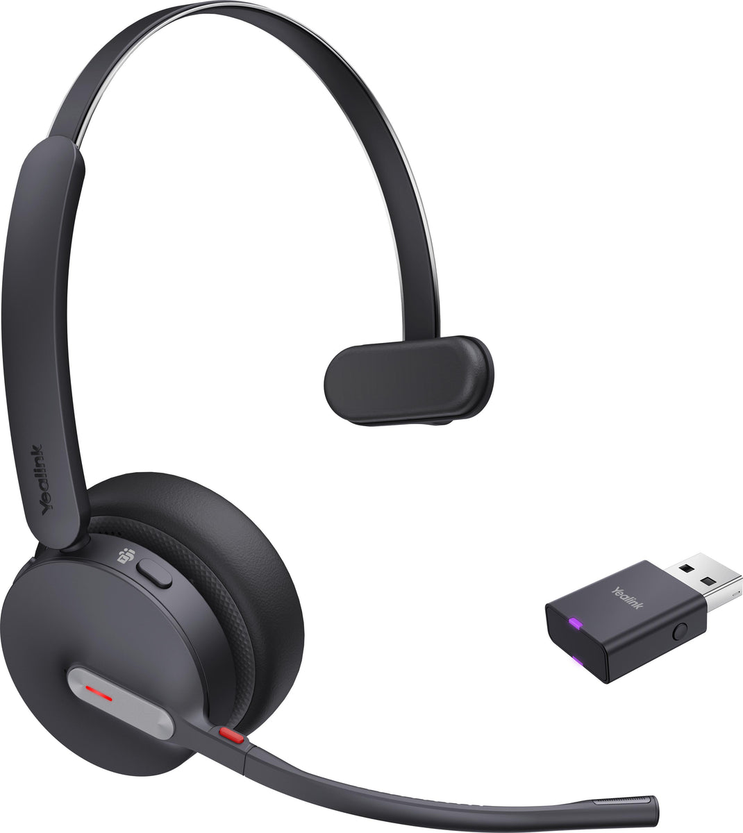 Yealink WH64 Hybrid Mono Teams, Kabellos, 20 - 20000 Hz, Büro/Callcenter, 272 g, Kopfhörer, Schwarz