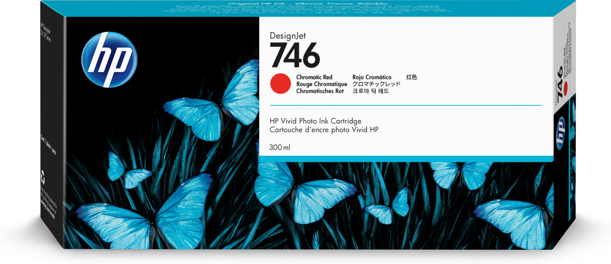 HP 746 Chromatisches Rot DesignJet Tintenpatrone, 300 ml, HP DesignJet Z6 Druckerserie, HP DesignJet Z9 Druckerserie, Thermal Inkjet, Chromatisch rot, P2V81A, Business, Singapur