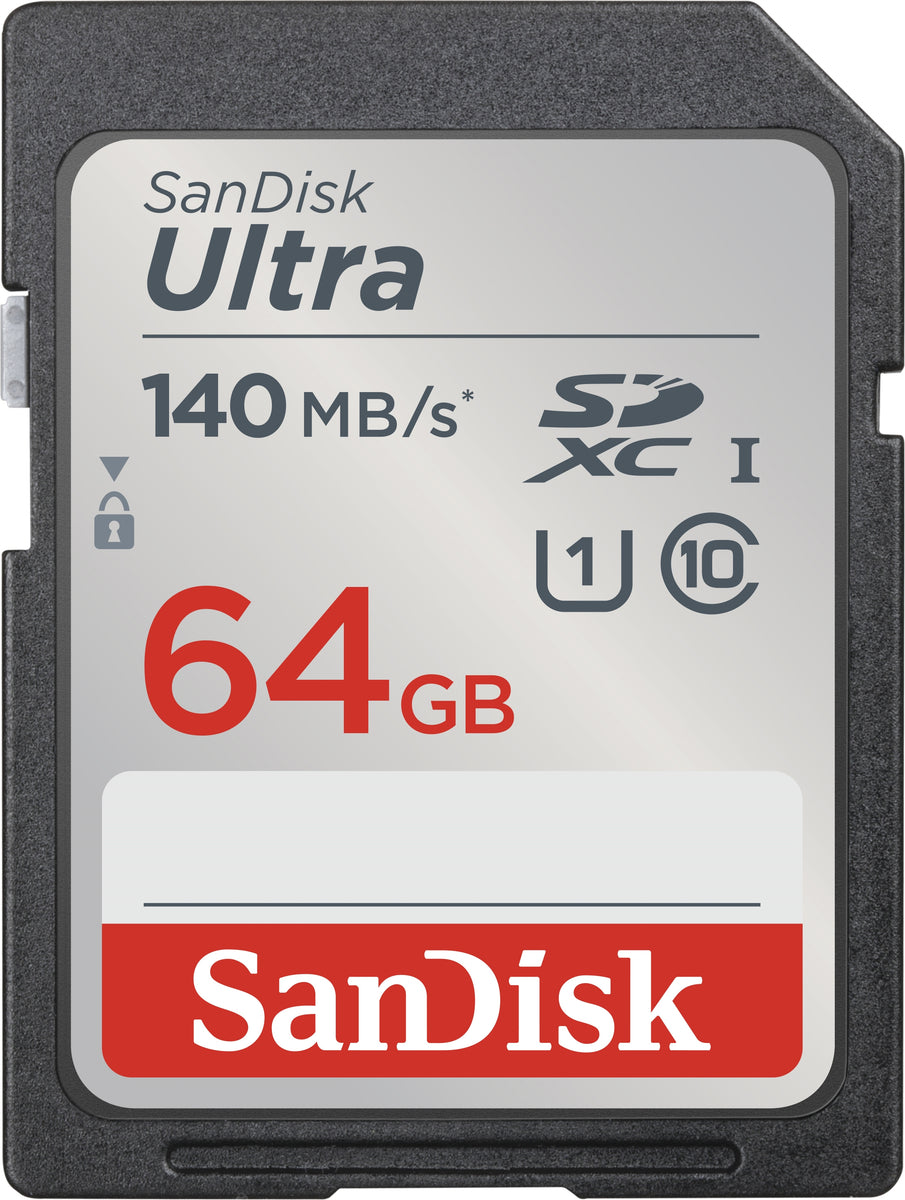 SanDisk Ultra, 64 GB, SDXC, Klasse 10, UHS-I, 120 MB/s, Class 1 (U1)