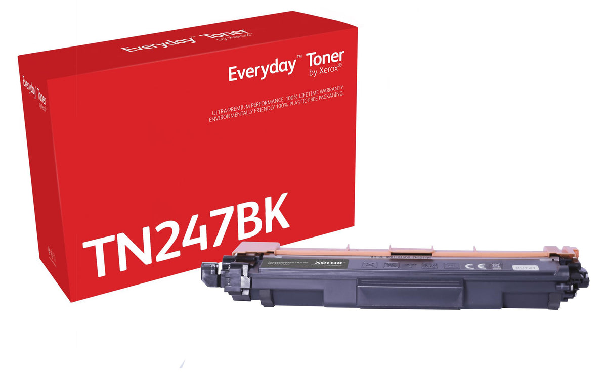 Everyday™ Schwarz Toner von , kompatibel mit Brother TN247BK, Hohe Kapazität, 3000 Seiten, Schwarz, 1 Stück(e)