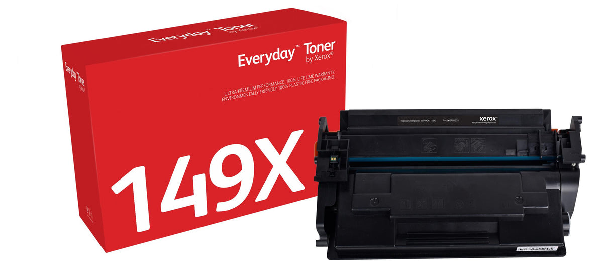 Everyday™ Schwarz Tonermodul von kompatibel mit HP 149X (W1490X), Hohe Kapazität, 9500 Seiten, Schwarz