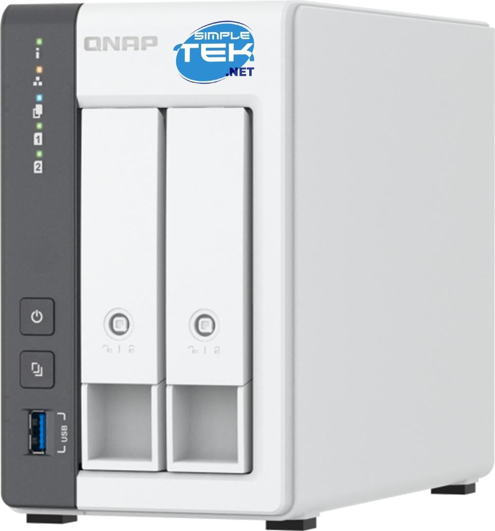 QNAP TS-216G, NAS, Tower, Cortex-A, Cortex-A55, 4 GB, 0 TB