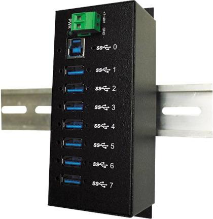 EXSYS EX-1187HMVS, USB 3.2 Gen 1 (3.1 Gen 1) Type-A, 5000 Mbit/s, Schwarz, Metall, CE / FCC / RoHS / WEEE, 40 V