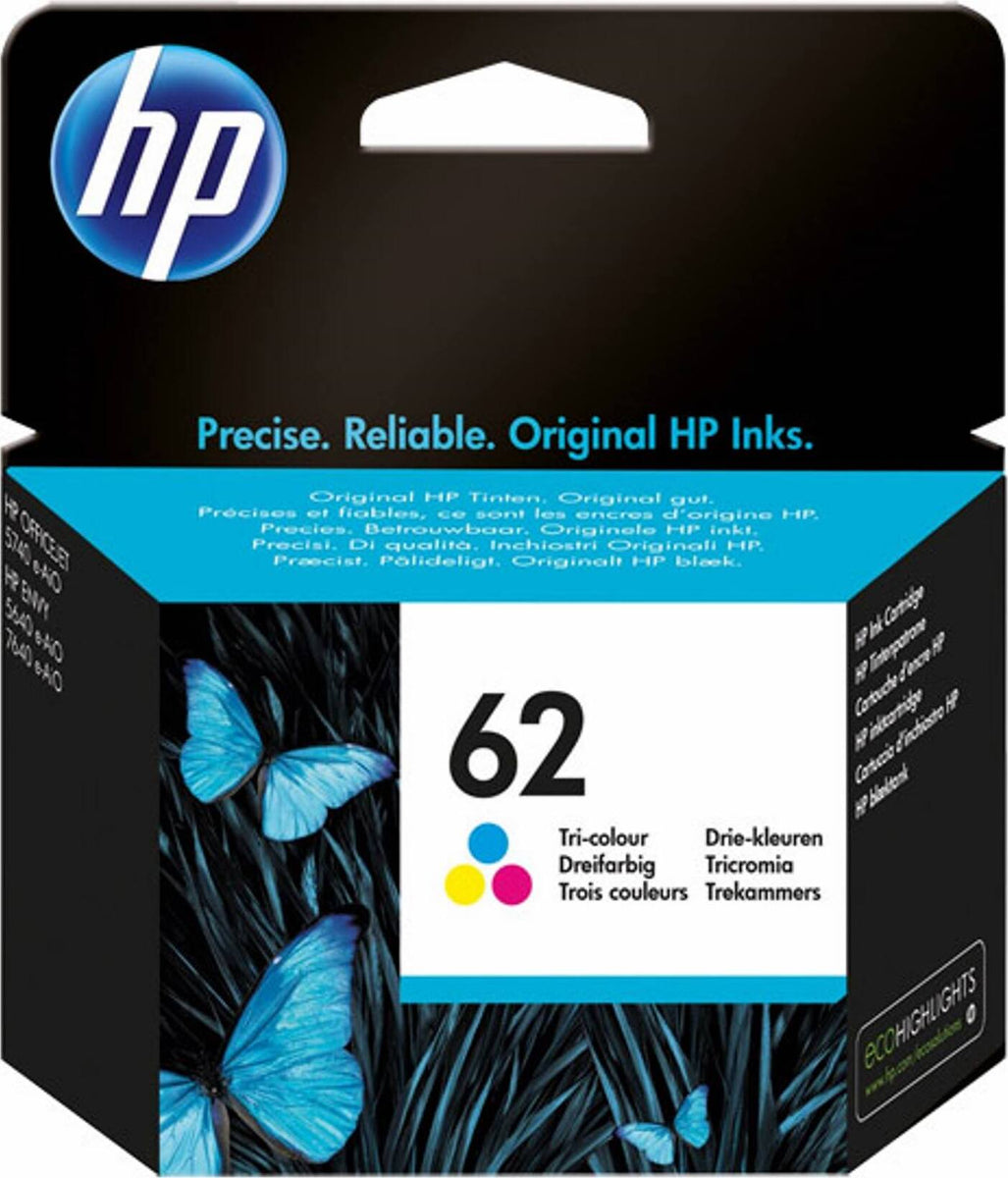 HP 62 Cyan/Magenta/Gelb Original Tintenpatrone, Standard, Cyan, Magenta, Gelb, Tinte auf Farbstoffbasis, 4,5 ml, 1 Stück(e), Kombi-Packung