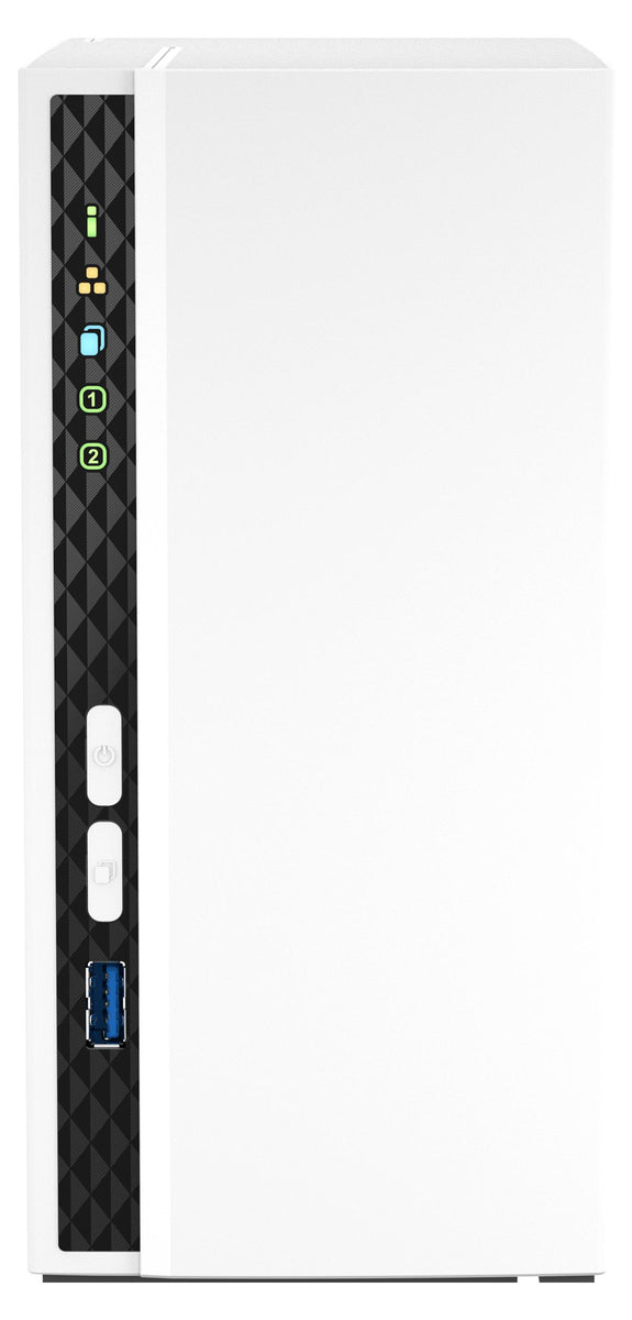 QNAP TS-233, NAS, Tower, ARM, Cortex-A55, 2 GB, 0 TB