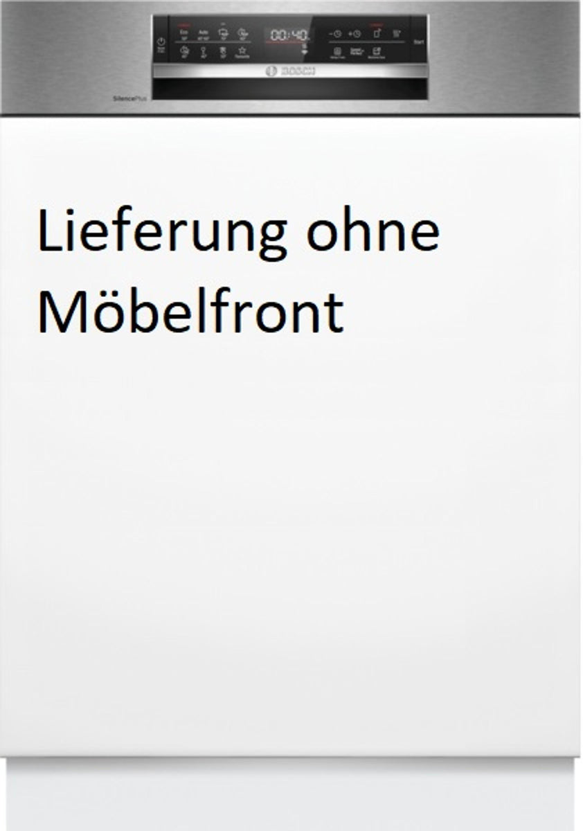 Bosch Serie 6 SMI6ECS12E Teilintegrierter Geschirrspüler, Höhe 81,5 cm, Breite 60 cm, Gebürsteter Stahl