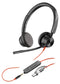 HP Poly Blackwire 3325 USB-C Stereo-Headset + 3.5-mm-Stecker + USB-C/A-Adapter, Kabelgebunden, 20 - 20000 Hz, Büro/Callcenter, 131 g, Kopfhörer, Schwarz