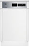 Beko BDSS28040XQ, Halb integriert, Single (45 cm breit), Edelstahl, Weiß, Berührung, LCD