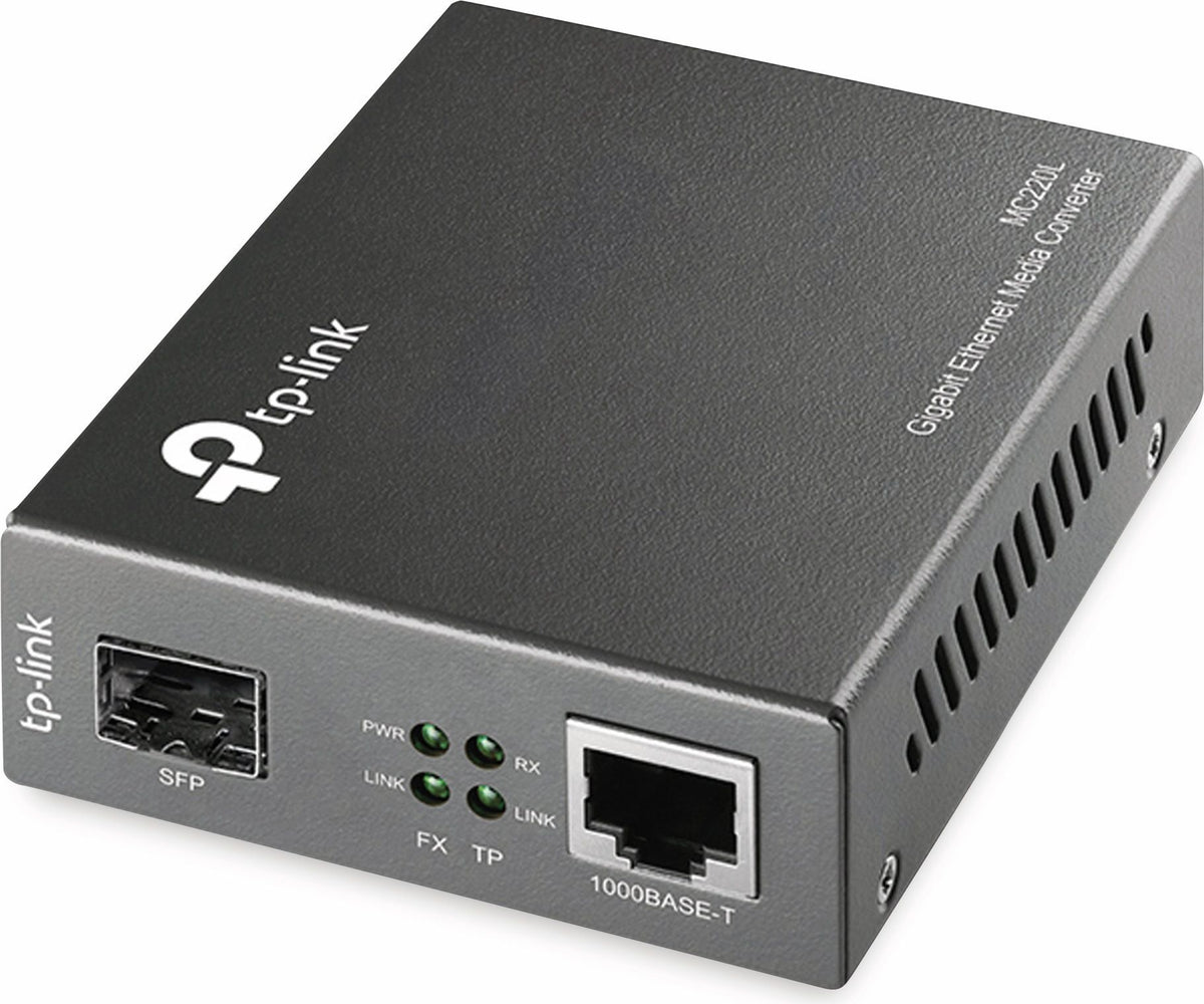 TP-LINK MC220L - Medienkonverter - 1GbE - 1000Base-LX, 1000Base-SX, 1000Base-LH - RJ-45 / SFP (mini-GBIC)