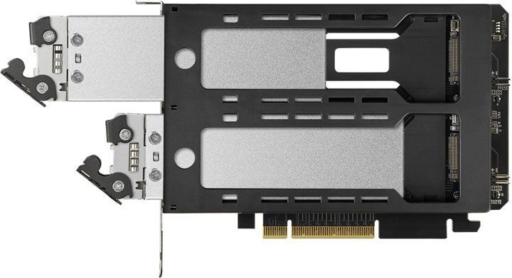 Icy Dock MB842MP-B, SSD-Gehäuse, M.2, PCI Express 4.0, PCI Express 3.0, Schwarz, Silber