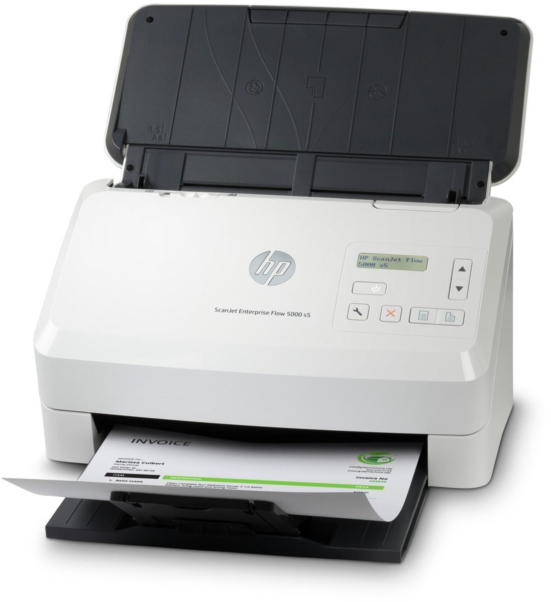 HP Scanjet Enterprise Flow 5000 s5, 216 x 3100 mm, 600 x 600 DPI, Scanner mit Vorlageneinzug, Weiß, CMOS CIS, 7500 Seiten