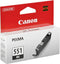Canon CLI-551BK Tinte Schwarz, Standardertrag, Foto schwarz, Tinte auf Farbstoffbasis, 1 Stück(e), 495 Seiten