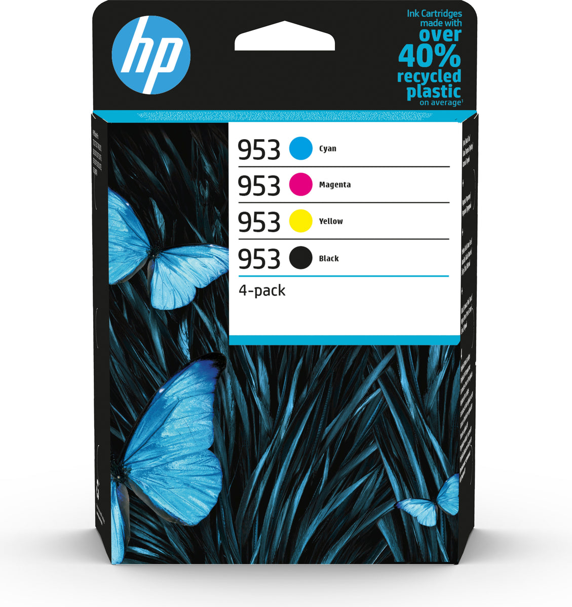 HP 953 4er-Pack Original-Druckerpatronen Schwarz/Cyan/Magenta/Gelb, Standardertrag, Schwarz, Cyan, Magenta, Gelb, Tinte auf Pigmentbasis, Tinte auf Pigmentbasis, 20 ml, 9 ml
