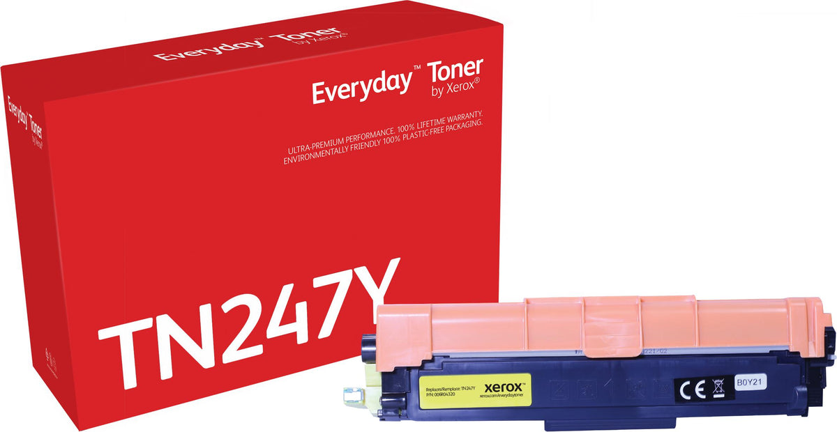 Everyday™ Gelb Toner von , kompatibel mit Brother TN247Y, Hohe Kapazität, 2300 Seiten, 2300 Seiten, Gelb, 1 Stück(e)