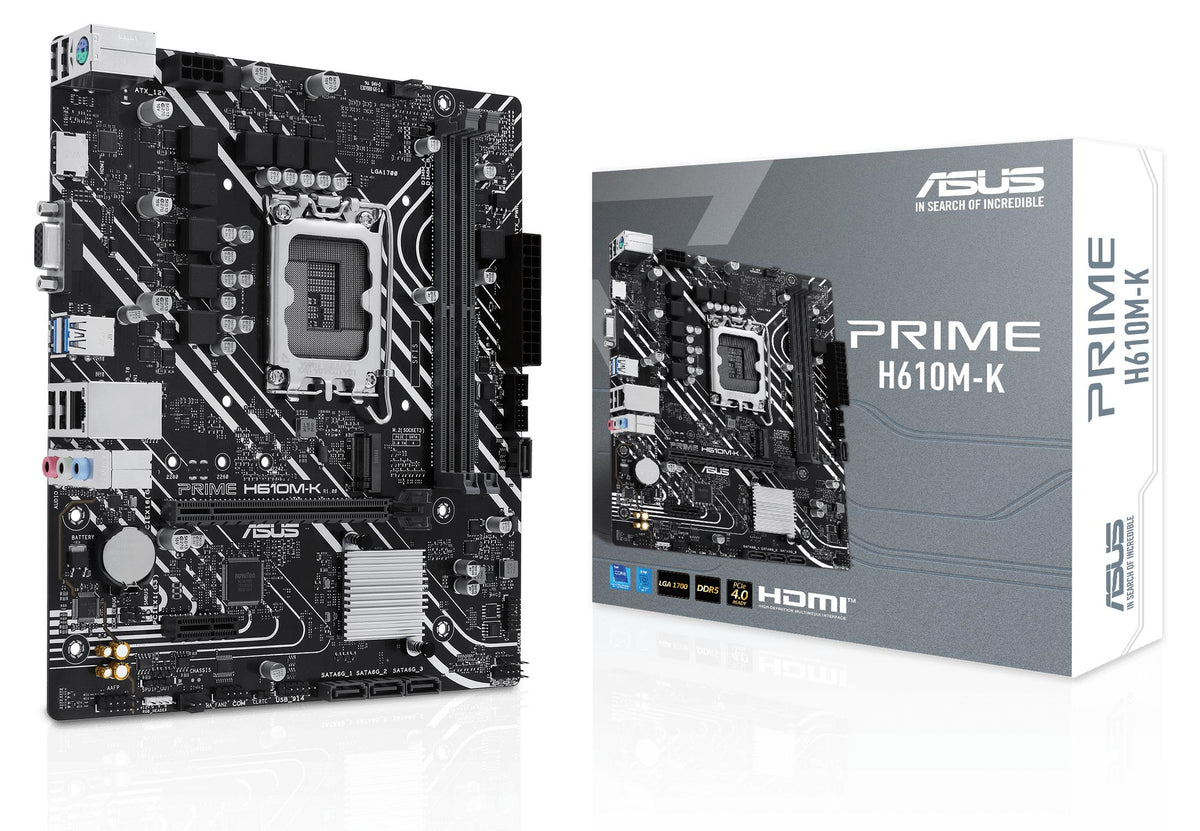Asus 90Mb1Ga0-M0Eay0 Prime H610M-K//Lga1700,H610,Ddr5,U32 Gen 1,M.2,Mb