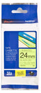 Brother Gloss Laminated Labelling Tape - 24mm, Black/Yellow, TZ, 8 m, 2,4 cm
