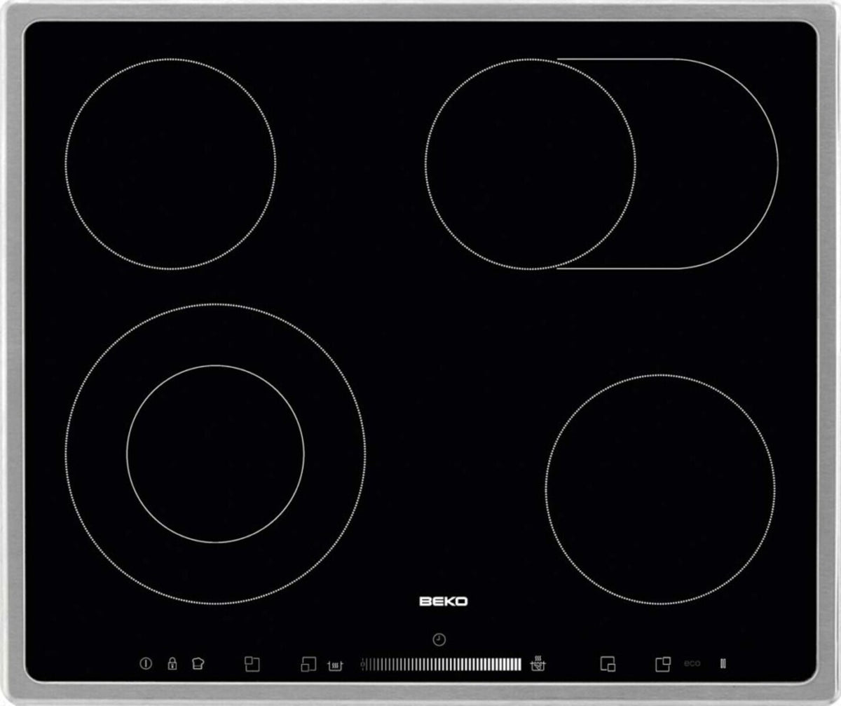 Beko HIC 64503 TX, Schwarz, Integriert, Keramik, Glaskeramik, 4 Zone(n), 4 Zone(n)