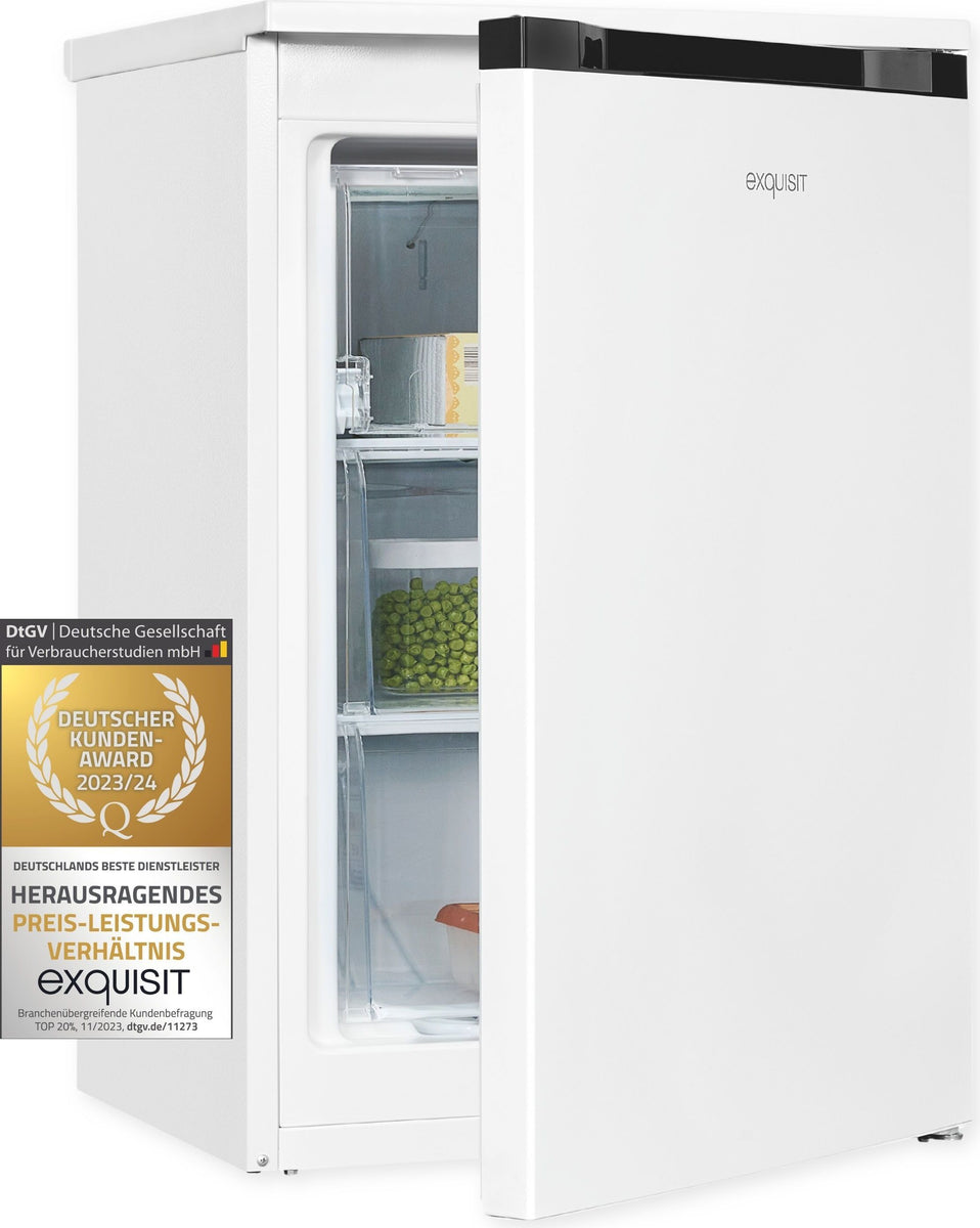 Exquisit Gefrierschrank GS81-050C weiss | Nutzinhalt: 85 L | Standgerät