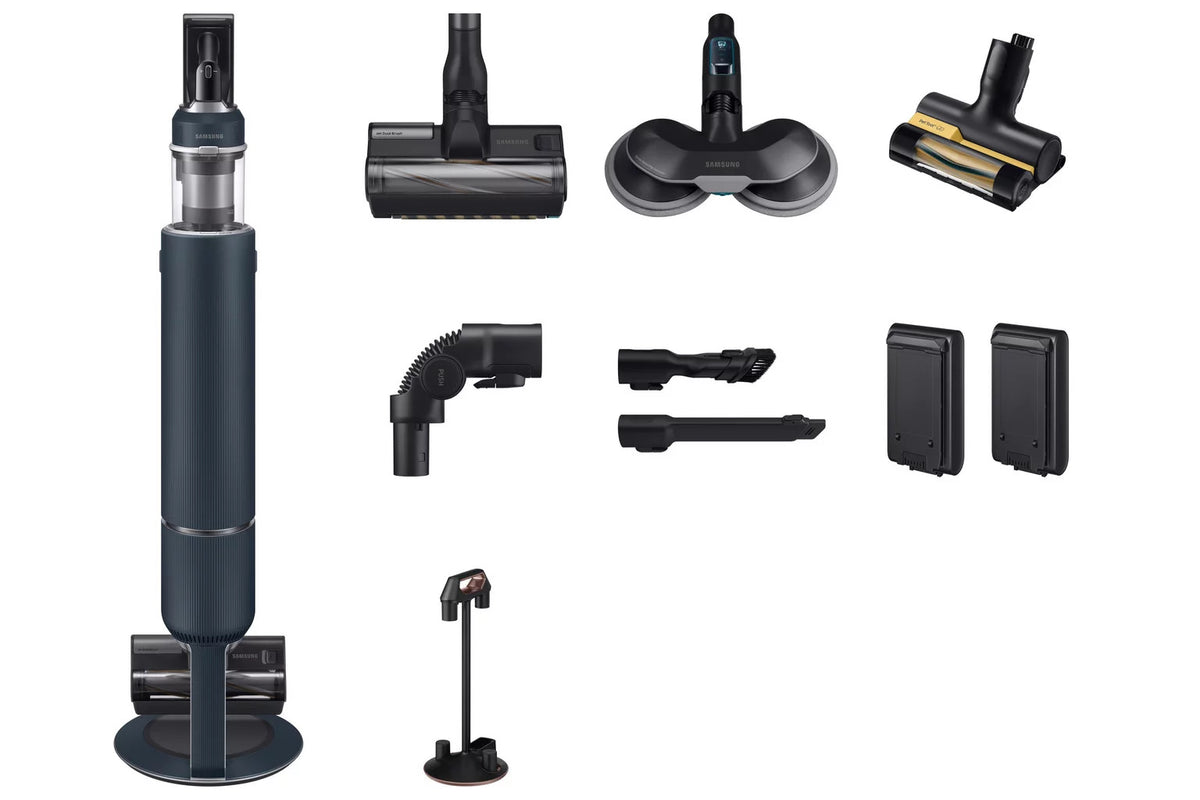 Samsung VS20B95973B/GE, 4-in-1 Stabstaubsauger, Beutellos, Blau, 0,5 l, Midnight Blue, Rechteckig