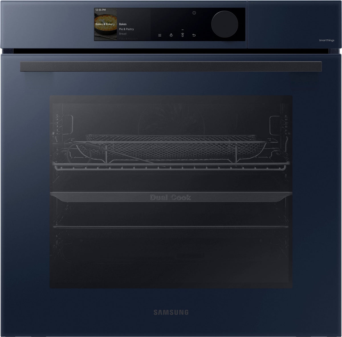 Samsung BESPOKE Dual Cook Steam Einbaubackofen, 76 ℓ, A+, Pyrolyse, Clean Navy, Serie 6, Groß, Elektrischer Ofen, 76 l, 3950 W, 76 l, 40 - 250 °C