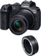 Canon EOS R7 + RF-S 18-150mm F3.5-6.3 IS STM + EF- R, 32,5 MP, 6960 x 4640 Pixel, CMOS, 4K Ultra HD, Touchscreen, Schwarz