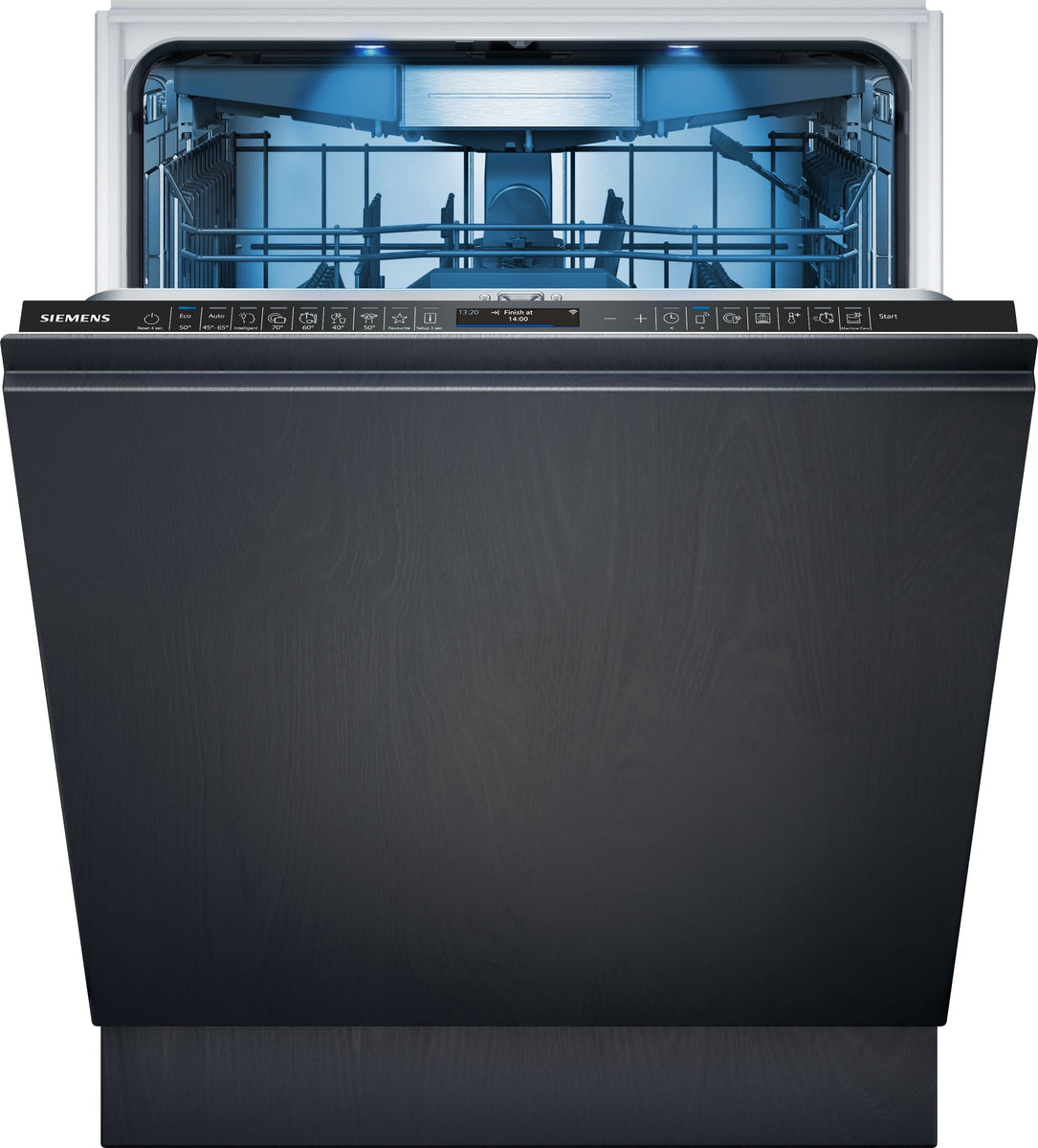 Siemens iQ700 SN87TX02CE, Voll integriert, Standardgröße (60 cm), Schwarz, Berührung, Edelstahl, 14 Maßgedecke