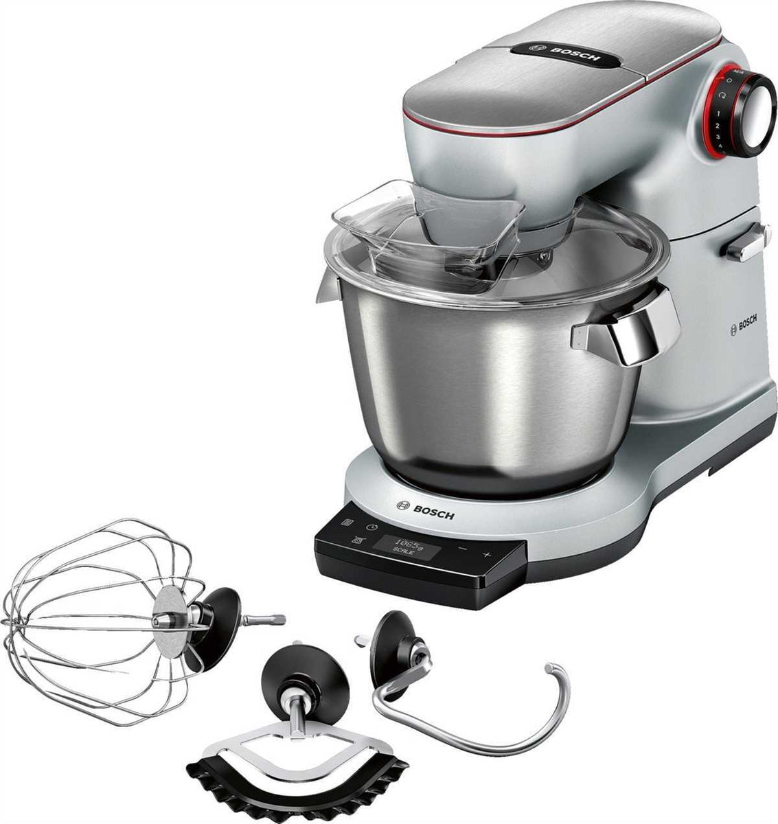Bosch MUM9AX5S00, 5,5 l, Edelstahl, Tasten, Drehregler, Edelstahl, Aluminium, 1500 W