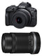 Canon EOS R100 + RF-S 18-45mm F4.5-6.3 IS STM + RF-S 55-200mm F5-7.1 IS STM Kit, 24,1 MP, 6000 x 4000 Pixel, CMOS, 4K Ultra HD, 309 g, Schwarz