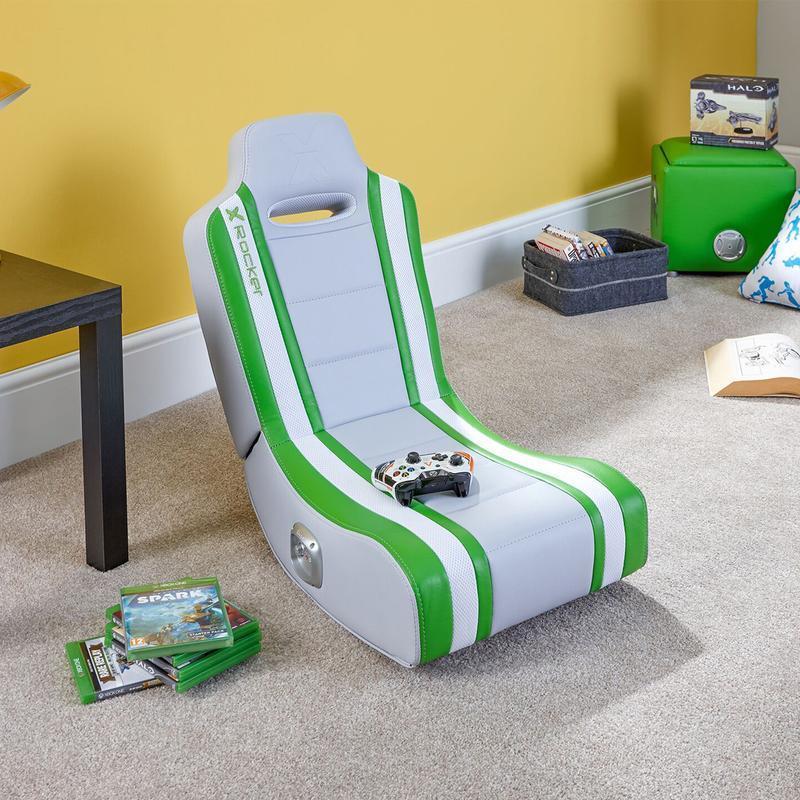 X Rocker Shadow 2.0, Konsolen-Gamingstuhl, Gepolsterter Sitz, Gepolsterte Rückenlehne, 3DS, Nintendo NES Classic, Nintendo Switch, Nintendo Wii U, PSP / PSP Slim, PlayStation 4,..., Weiß, Grün, Weiß