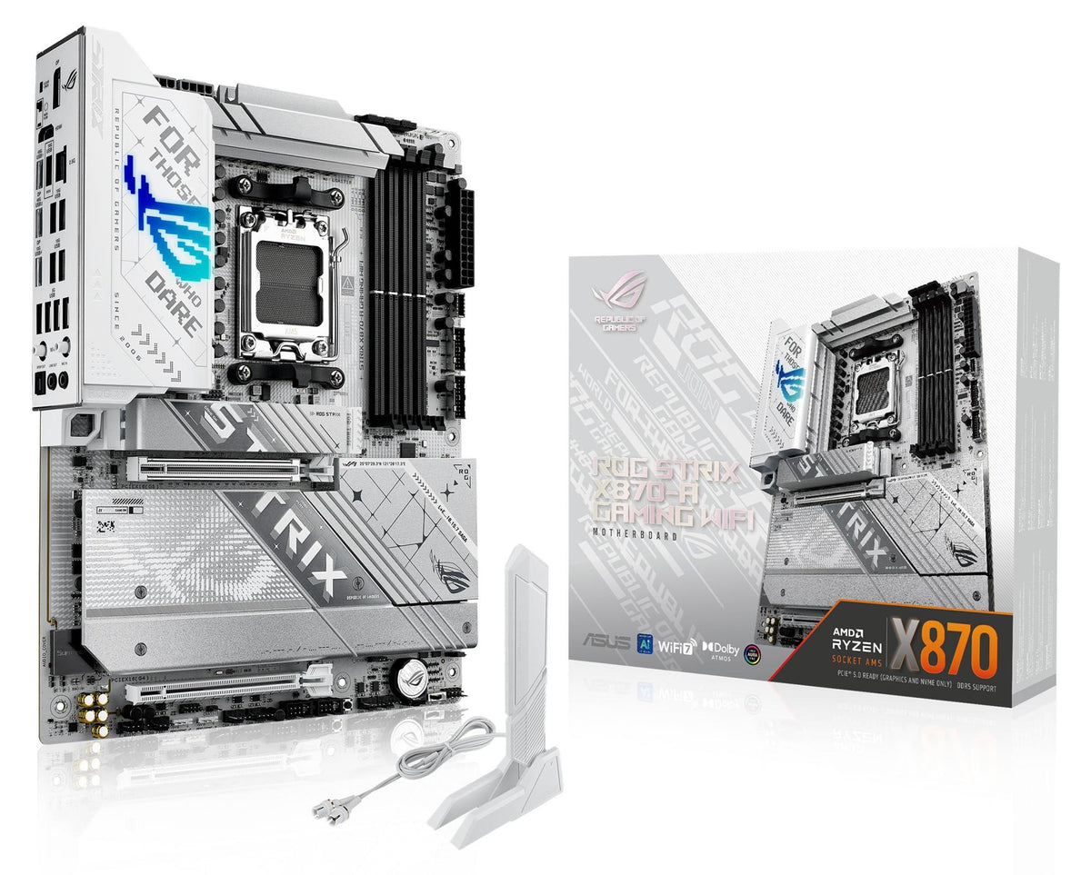 ASUS ROG STRIX X870-A GAMING WIFI, AMD, Sockel AM5, Sockel AM5, DDR5-SDRAM, 192 GB, DIMM