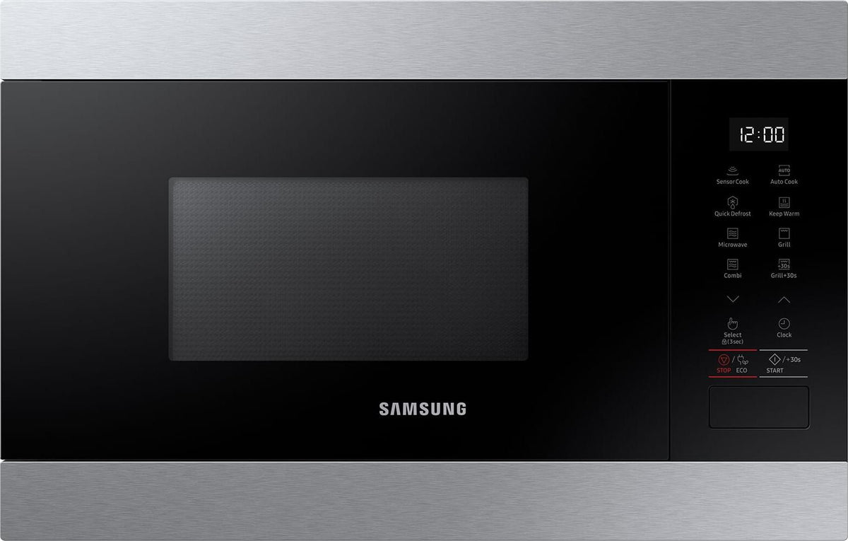 Samsung 23 ℓ Kombi-Mikrowelle mit Grill und Quick Defrost, Integriert, Grill-Mikrowelle, 22 l, 850 W, Eingebautes Display, LED