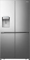 Hisense Freistehend Flügeltürkühlschrank, 584 l, Freistehend, French door, Grau, Edelstahl, LED, An Tür, R600A
