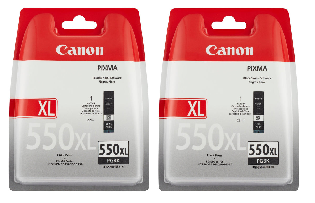 Canon PGI-550XL BK Twin Pack, Schwarz, 2 Stück(e), Doppelpack