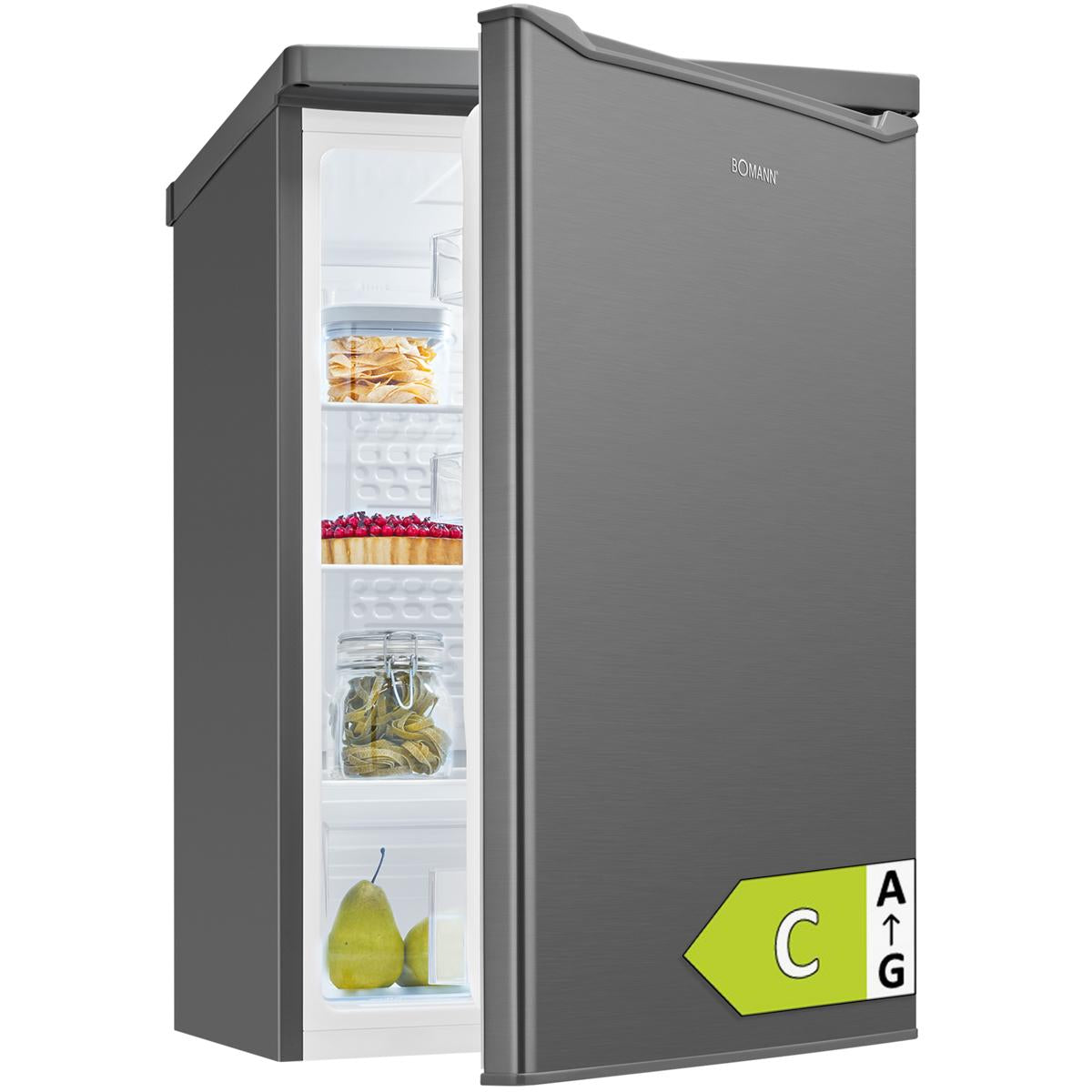 Bomann® Kühlschrank ohne Gefrierfach |  | 85cm | Kühlschrank klein | leise | 126L | VS 7258 inox