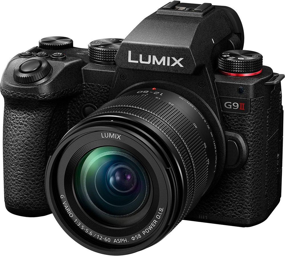 Panasonic Lumix G9 II + 12-60mm F3.5-5.6, 25,21 MP, 11552 x 8672 Pixel, Live MOS, 5.8K, Touchscreen, Schwarz