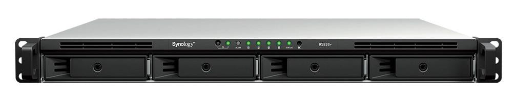 Synology RackStation RS826+, NAS, Rack (1U), AMD Ryzen, V1500B, 4 GB, DDR4
