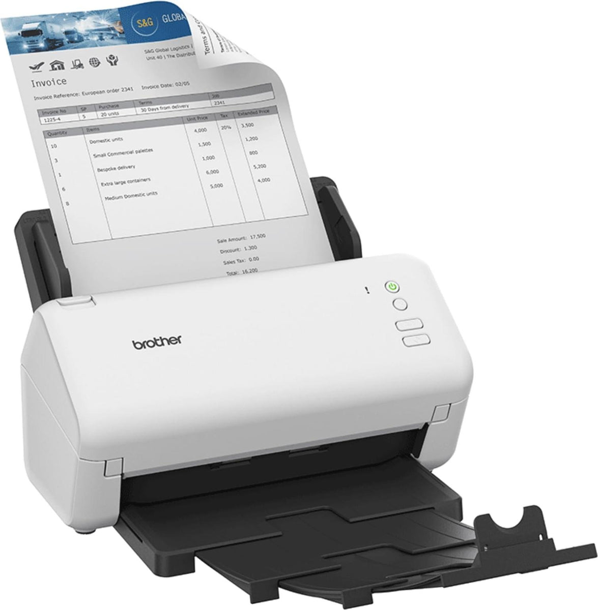 Brother ADS-4100, 215,9 x 355,6 mm, 600 x 600 DPI, 1200 x 1200 DPI, 35 Seiten pro Minute, 35 Seiten pro Minute, 70 ipm