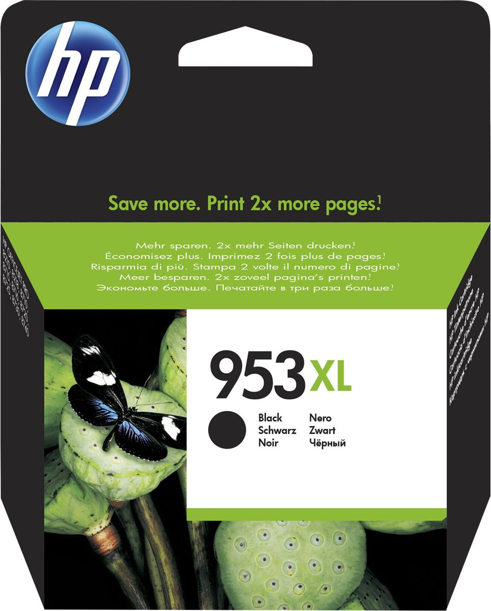HP 953XL Schwarz Original Tintenpatrone mit hoher Reichweite, Hoch, Schwarz, Tinte auf Pigmentbasis, 42,5 ml, 1 Stück(e), 2000 Seiten
