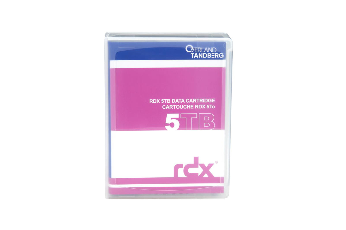 Overland-Tandberg O-T RDX 5TB Kassette, RDX-Kartusche, RDX, 5 TB, FAT32, NTFS, exFAT, ext4, Schwarz, 150 MB/s