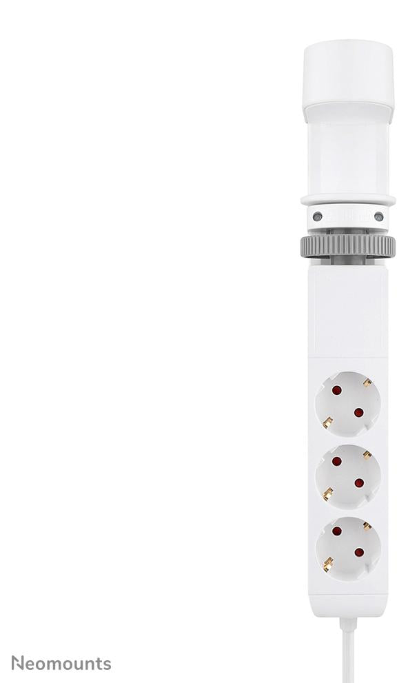 Neomounts DS22-840WH6 Tischsteckdose mit Klemme und USB-C- und USB-A-Anschlüssen - Schnellladung, 1,4 m, Drinnen, Typ F, Kunststoff, Weiß, Kunststoff