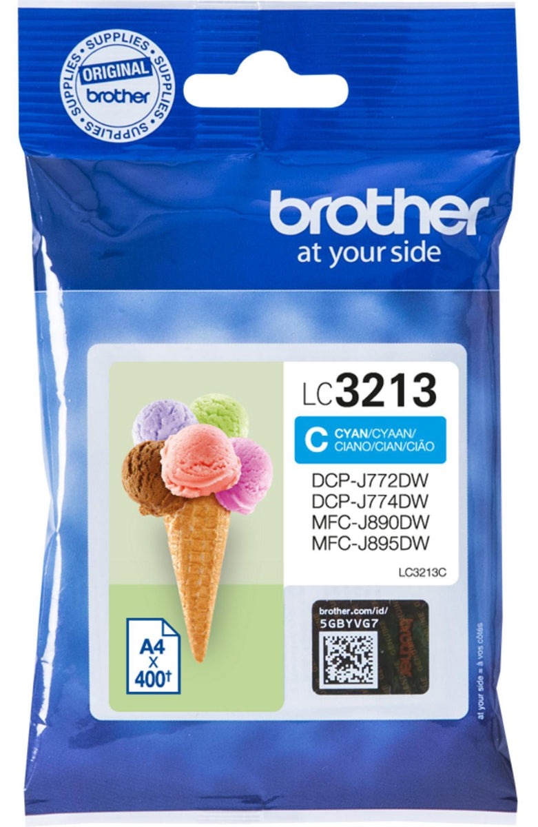 Brother LC3213C, Hohe (XL-) Ausbeute, Cyan, 1 Stück(e), 400 Seiten, Einzelpackung