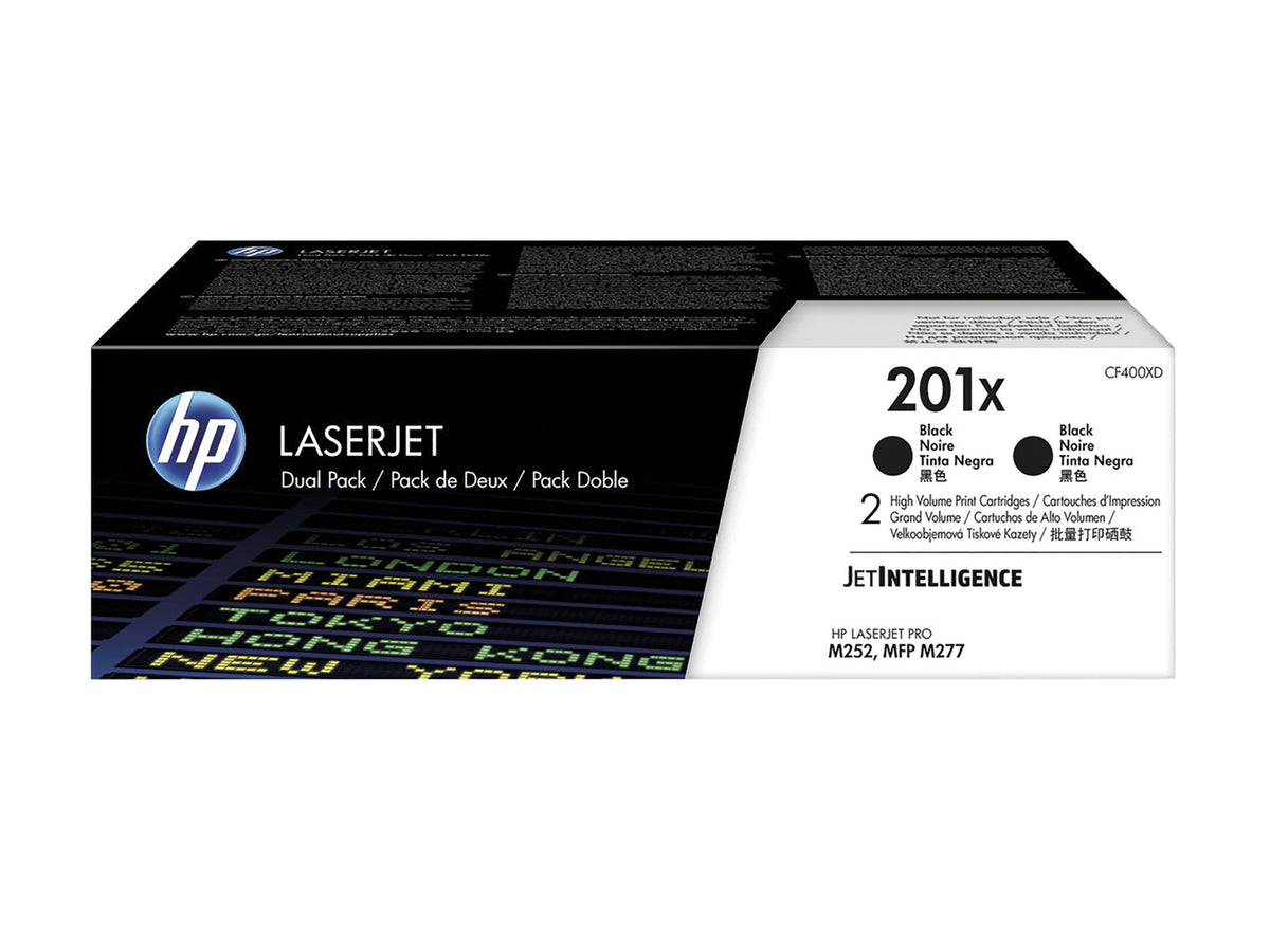 HP 201X 2er-Pack Schwarz Original LaserJet Tonerkartuschen mit hoher Reichweite, 5600 Seiten, Schwarz, 2 Stück(e)