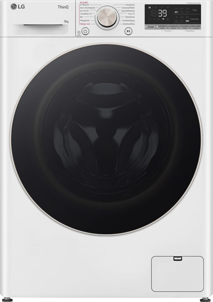 LG F4WR709G, Frontlader, 9 kg, A, 71 dB, 1400 RPM, A