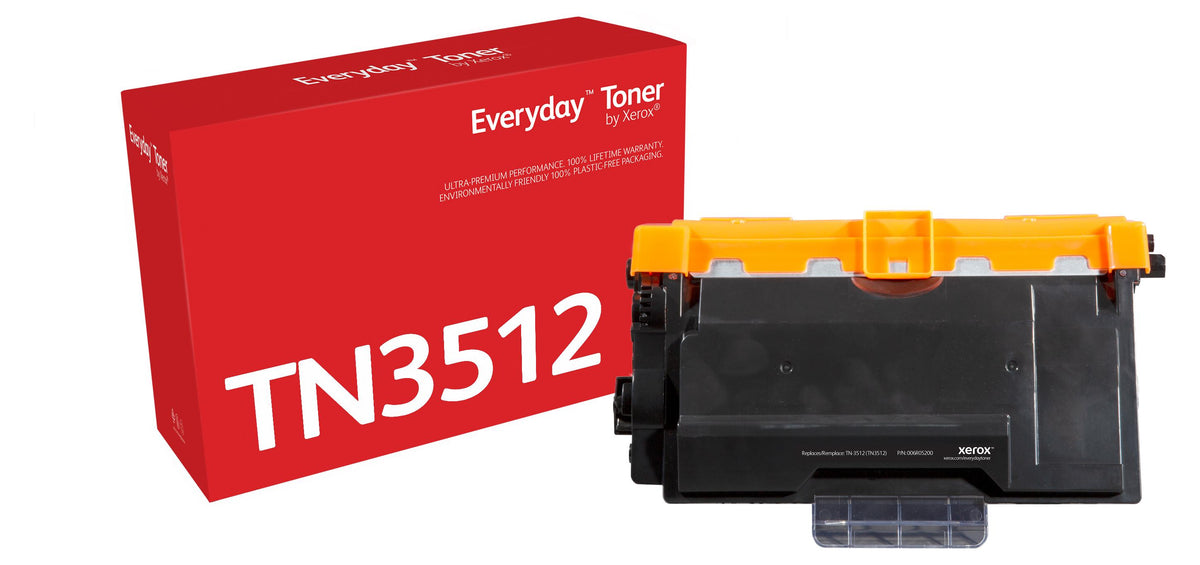 Everyday™ Schwarz Toner von , kompatibel mit Brother TN3512, Extra hohe Kapazität, 12000 Seiten, Schwarz