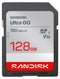 SanDisk Ultra GO, 128 GB, SDXC, UHS-I, 190 MB/s, Class 3 (U3), V10
