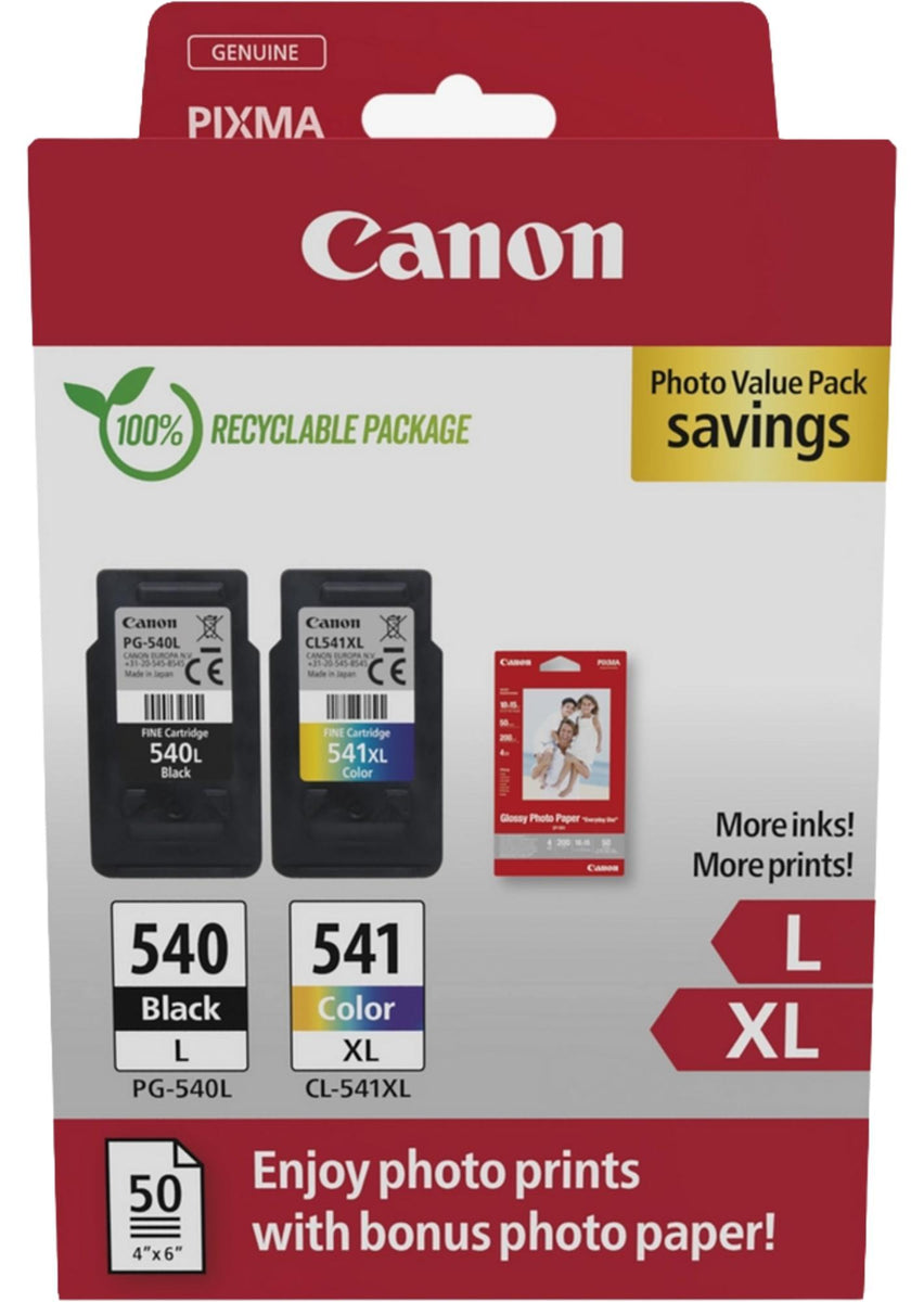 Canon PG540L/CL541XL Photo Value Pack, Schwarz, Cyan, Magenta, Gelb, 2 Stück(e), Foto-Wertpaket