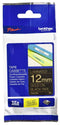 Brother Gloss Laminated Labelling Tape - 12mm, Gold/Black, TZ, China, 8 m, 172 mm, 108 mm, 335 mm