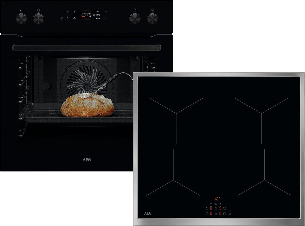 AEG AH63B Set Pyrolyse Herd OE7P621AK + Induktionskochfeld OIX64A00XB
