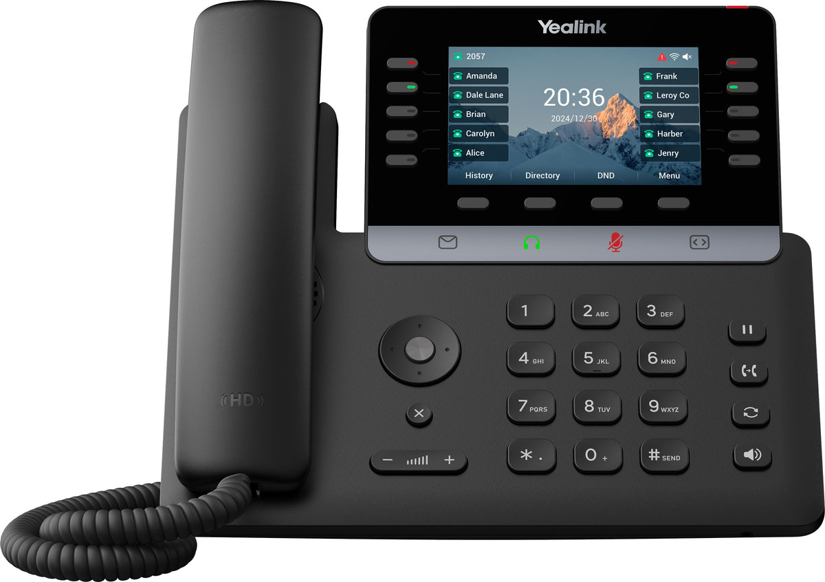 Yealink -SIP-T74W, IP-Telefon, Schwarz, Drahtgebundenes & drahtloses Handgerät, Tisch/Bank, 1000 Eintragungen, Yealink Device Management Platform