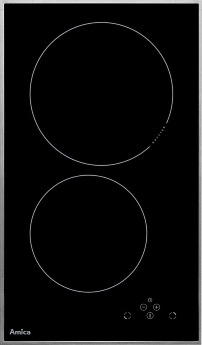 Amica KMI 751 100 E, Schwarz, Integriert, 30 cm, Zonen-Induktionskochfeld, 2 Zone(n), 2 Zone(n)